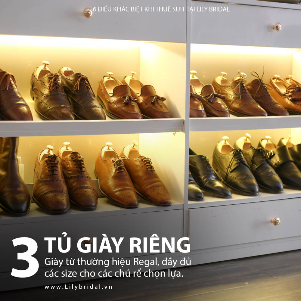 Tủ giày đa dạng kích cỡ và đẳng cấp vượt trội - Sự lựa chọn hoàn hảo cho phong cách chú rể.