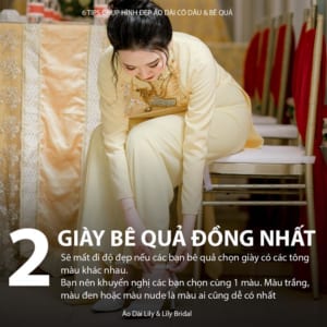 Giày bê quả nên cùng tông, không nên lạc quẻ