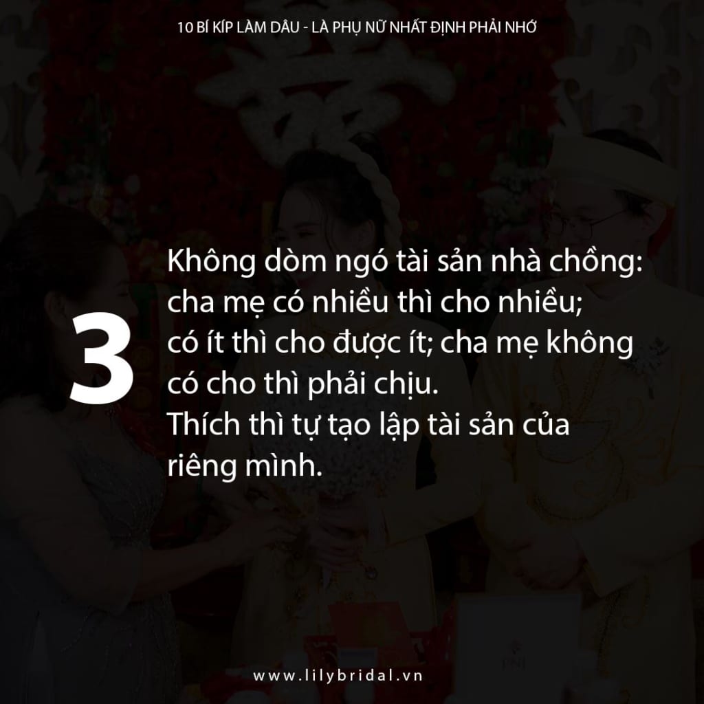 Không dòm ngó tài sản nhà chồng