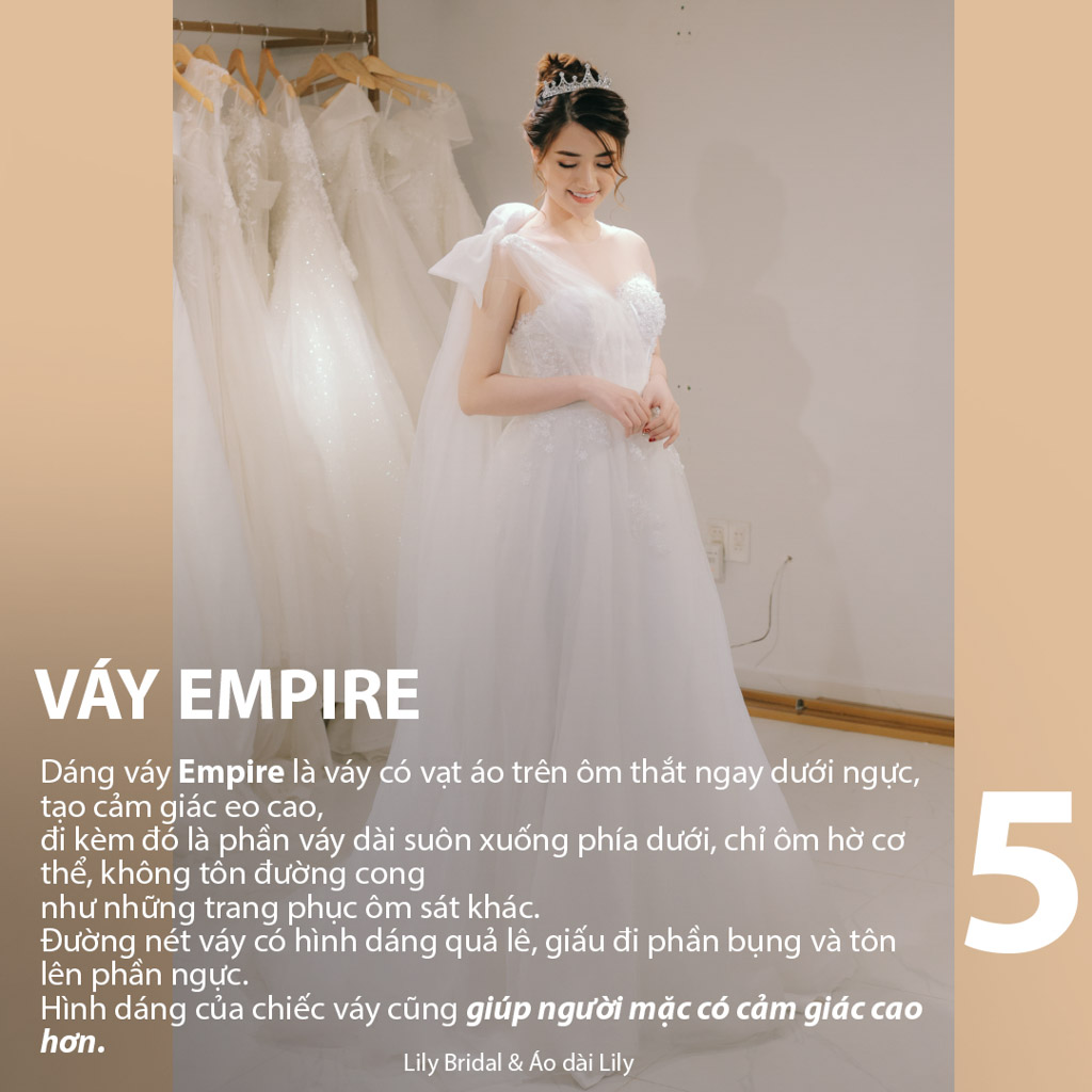 5 Kiểu dòng váy Empire